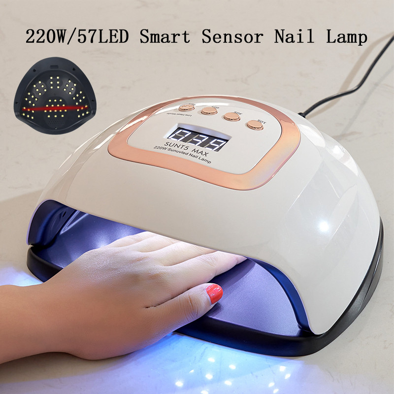 Nail Dryer UV LED 220W 57 LED Alat Pengering Kutek Nail art UV Led Nail Lamp Pengering Kuku Profesio