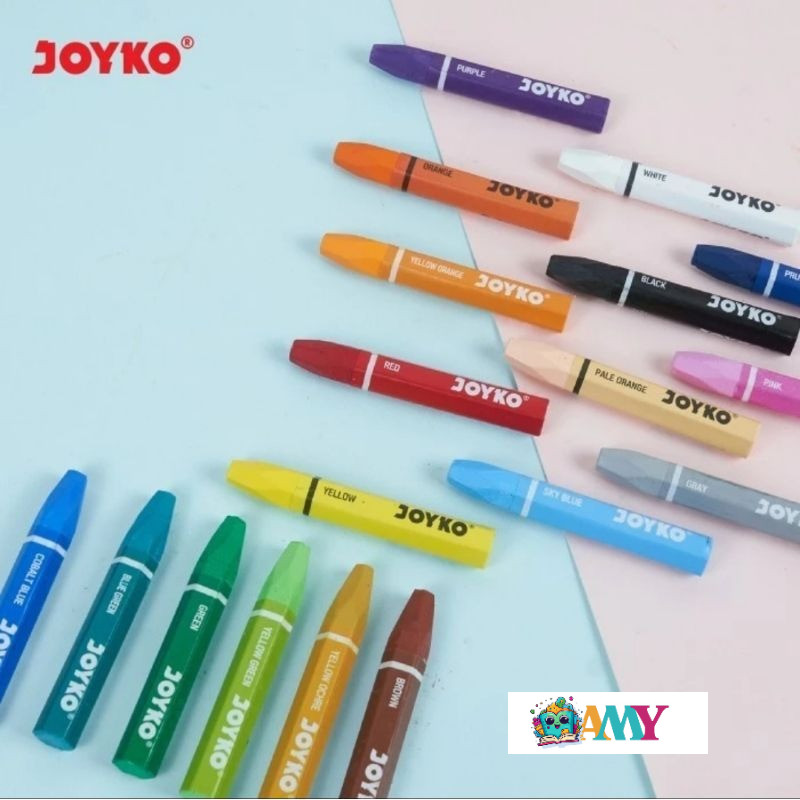 

(1TUBE ISI 24 WARNA) JOYKO CRAYON 24C CASE AMY STASIONARY