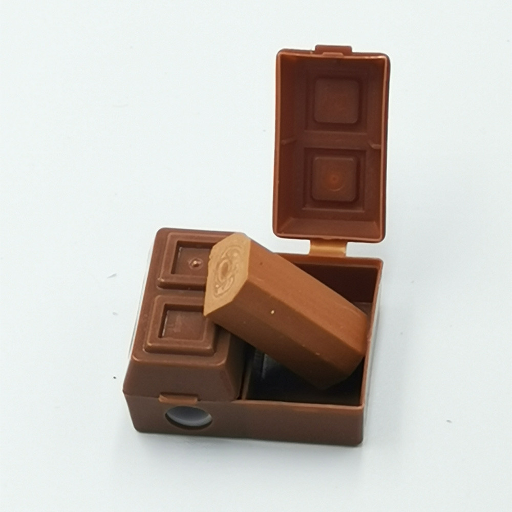 

5pcs / lot Creative ocolate Shape Pencil Sharpener with Eraser as S ool Stationary