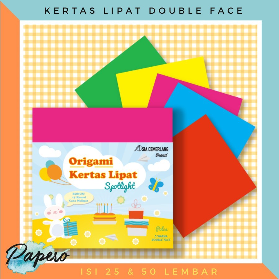 

Kertas Origami Lipat Double Face / Warna Bolak Balik isi 100