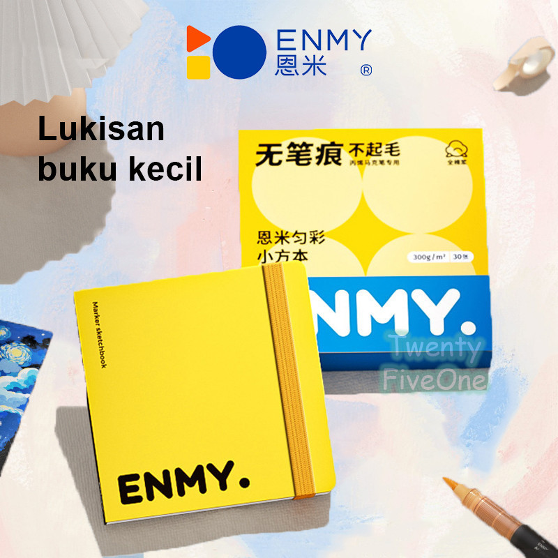 

ENMY Buku Sketch Kuat Khusus Spidol Akrilik Kertas Tebal Anti Bleed Portable