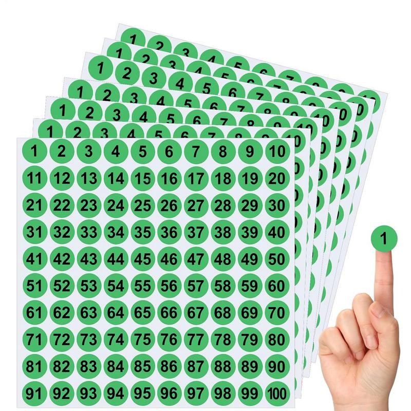 

Number Labels Stickers 7X Consecutive Small Number Label 1 Inch Round Adhesive Decal 1 To 100 For Outdoor Indoor Locker Storage