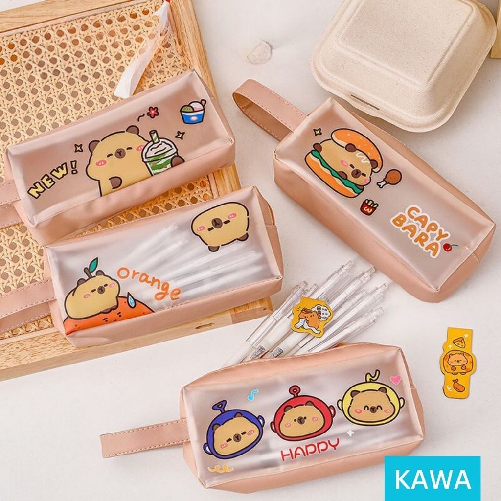 

KAWA Tempat Tepak Pensil Motif Capybara Kotak Pencil Case Kapibara Kapasitas Besar Lucu Aesthetic Estetik Pouch Makeup Serbaguna MO