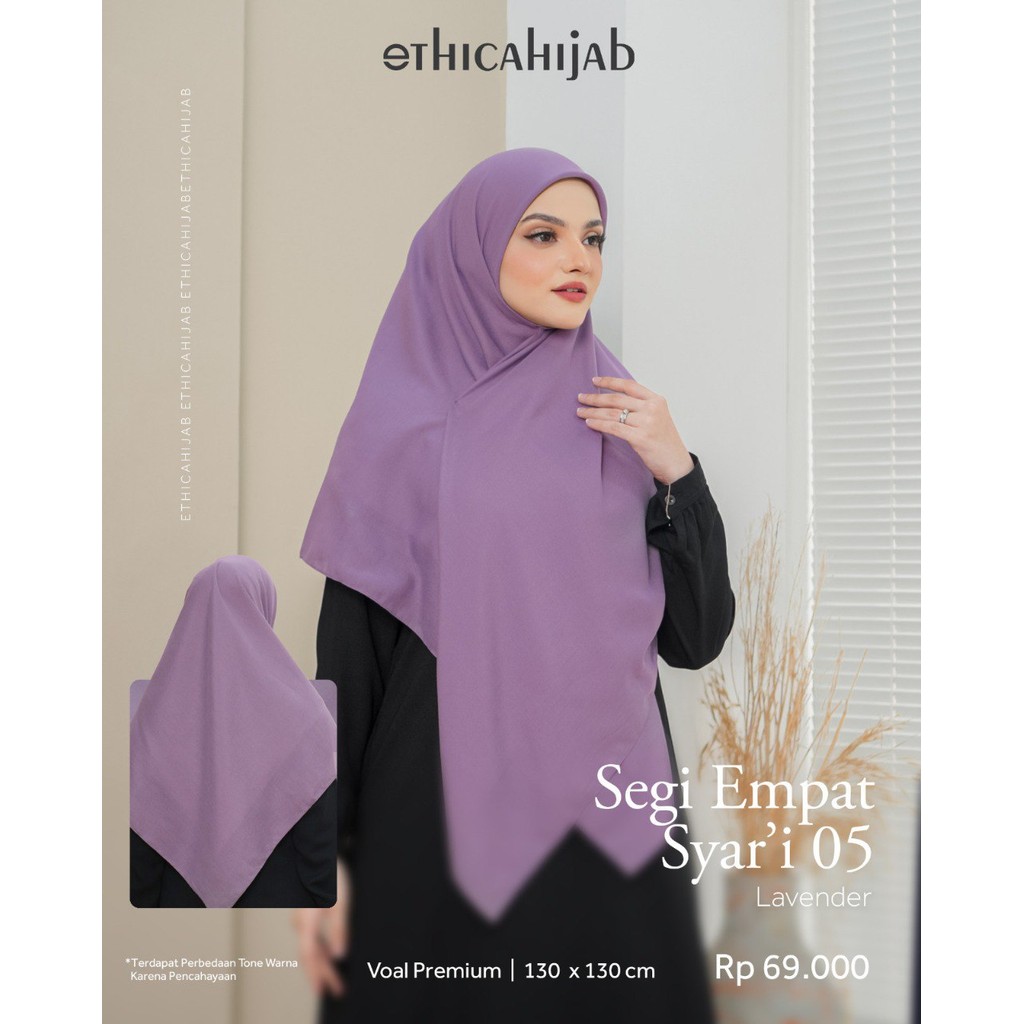 ETHICA Hijab Segi Empat Polos Segi Empat Syari 05