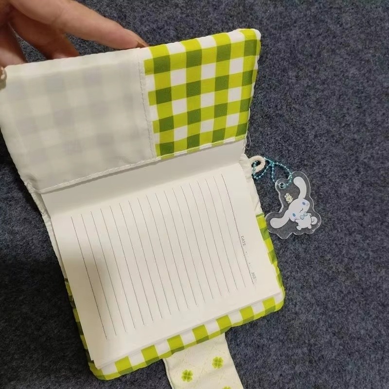 

A6 Handmade Four Leaf Clover Book Jacket Original Book Cover Portable Ledger, Notepad, Diary Protective Case