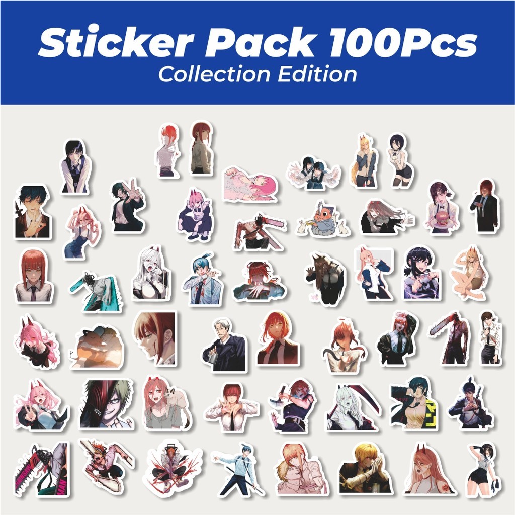 

Hot Sticker Anime Chain Saw Man Lucu Anti Air Stikers Berperekat Waterproof Sticker Decal Buat Motor Helm Buku Journal Koper Casing HP Laptop Botol Minum