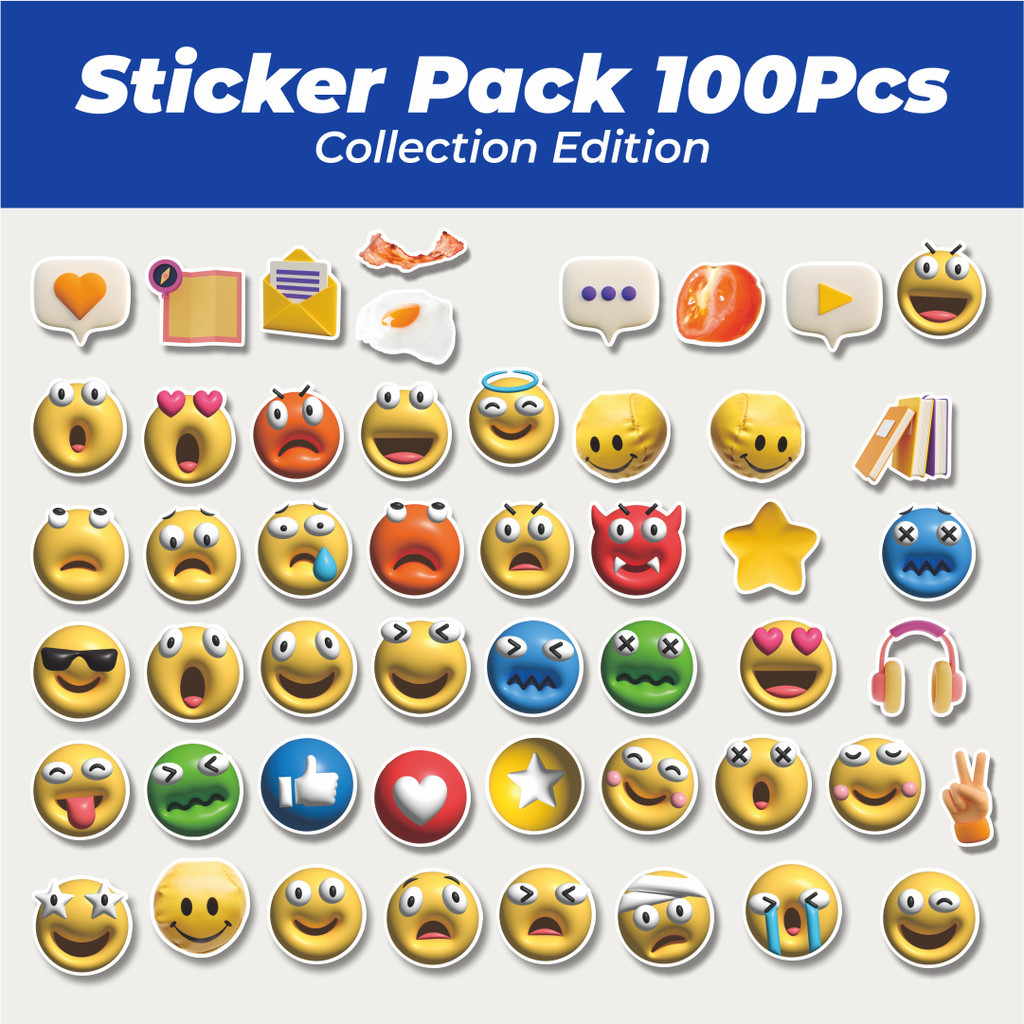 

Hot Stiker Object Emoticon Lucu Anti Air Stikers Berperekat Waterproof Sticker Decal Buat Motor Helm Buku Journal Koper Casing HP Laptop Botol Minum