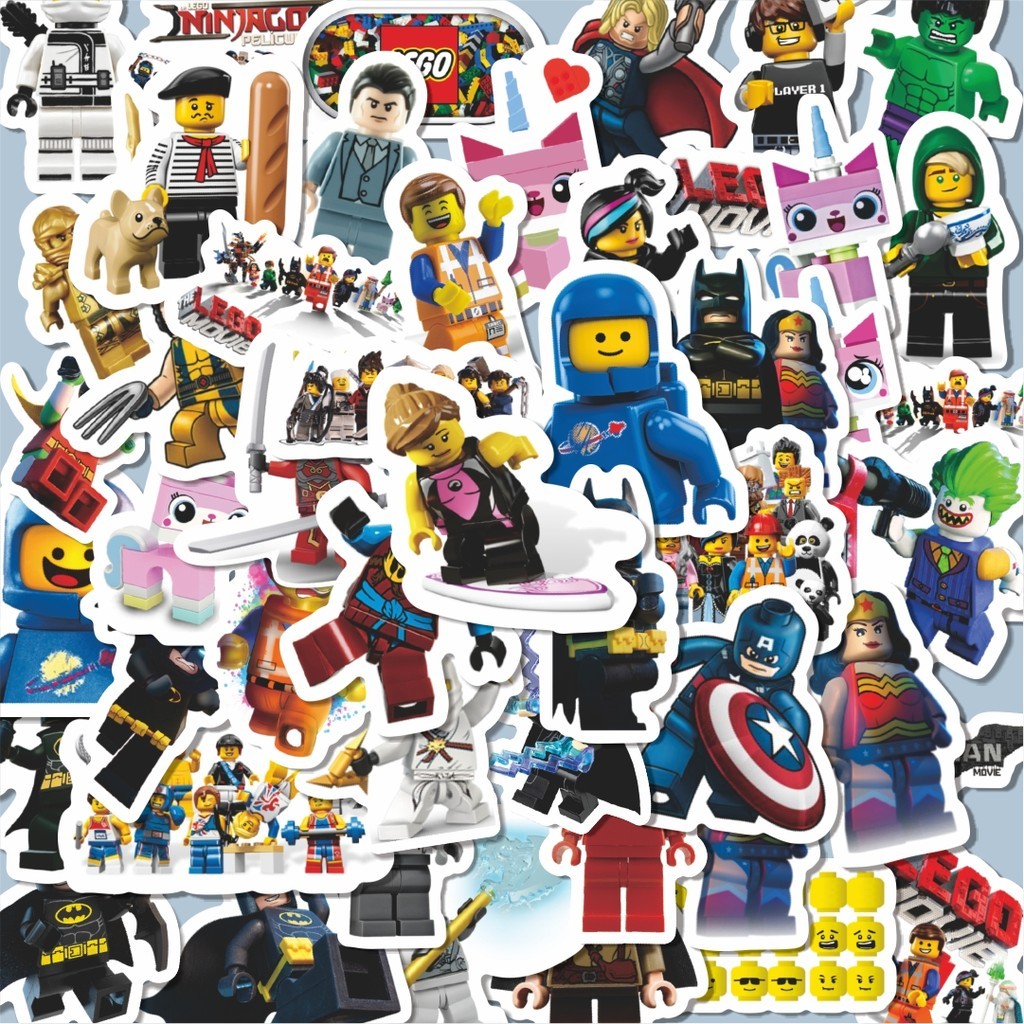 

100PCS Lucu Sticker Kartun The Lego Movie Sticker Stiker Aesthetic Stiker Anti Air Stikers Berperekat Waterproof sticker decal buat Motor Helm Buku Journal Koper Casing HP Laptop Botol Minum Hadiah anak