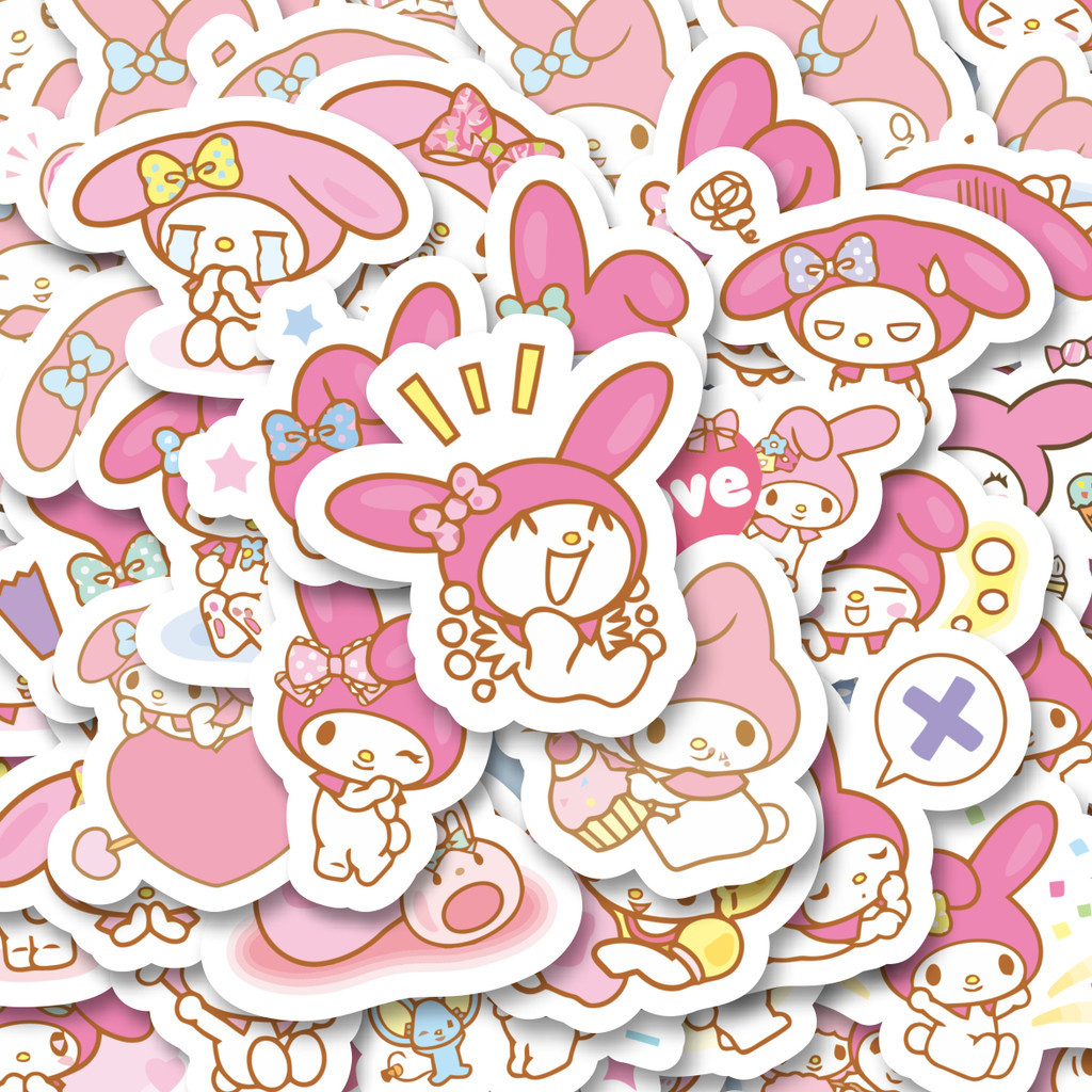 

100PCS Lucu Stiker Kartun Melody Versi 2 Stiker Aesthetic Stiker Anti Air Stikers Berperekat Waterproof sticker decal buat Motor Helm Buku Journal Koper Casing HP Laptop Botol Minum Hadiah anak