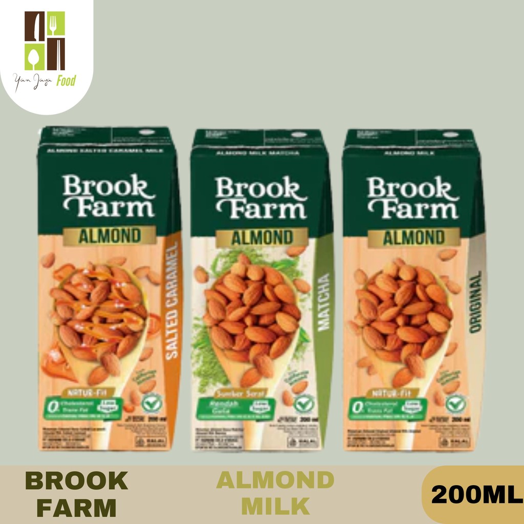 

Brookfarm Almond Milk 200ML/1PC / Almond MIlk ./ Susu Almond Rasa Salted Caramel / Matcha / Original