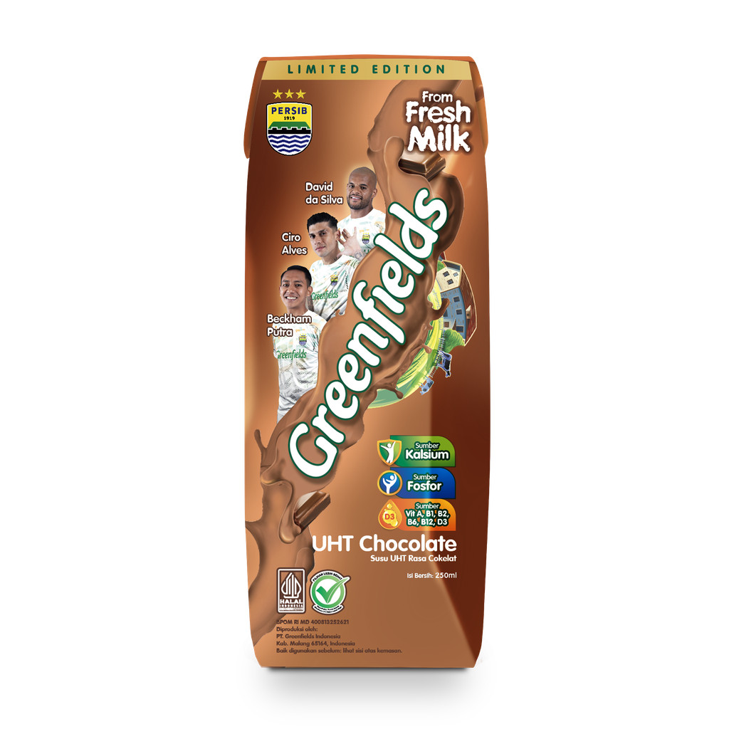 

[Special Price] Greenfields UHT Chocolate 250 mL Persib - Susu UHT Medium Pack Cokelat