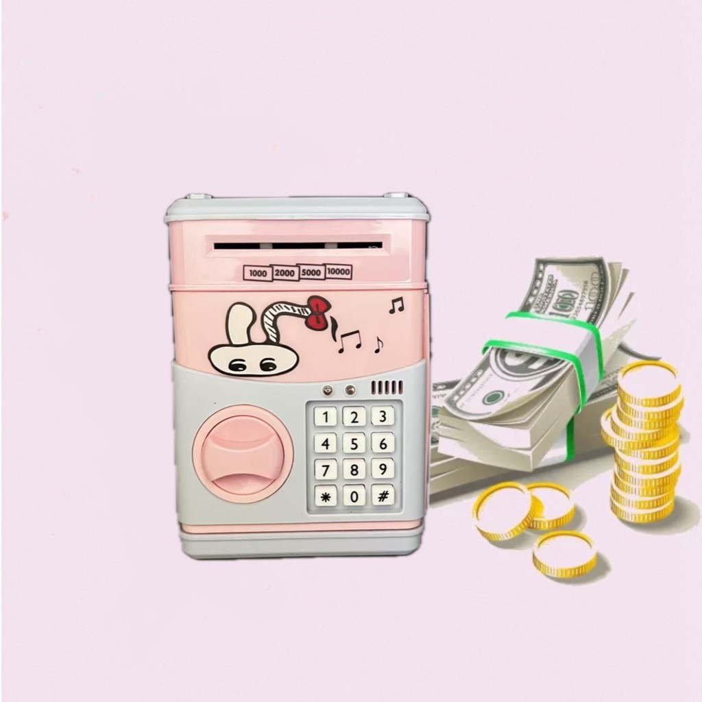 

Kids Gift Cartoon Electric Password Piggy Bank ATM Safe Deposit Box Kids Savings Toys Kids Coin Piggy Bank