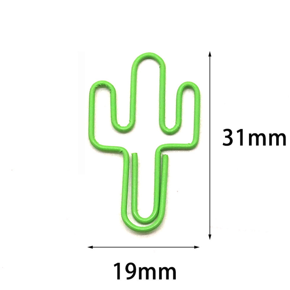 

20pcs mix colors Cute Cactus Paper Clip Bookmark Paperclips Kawaii Stationery clips