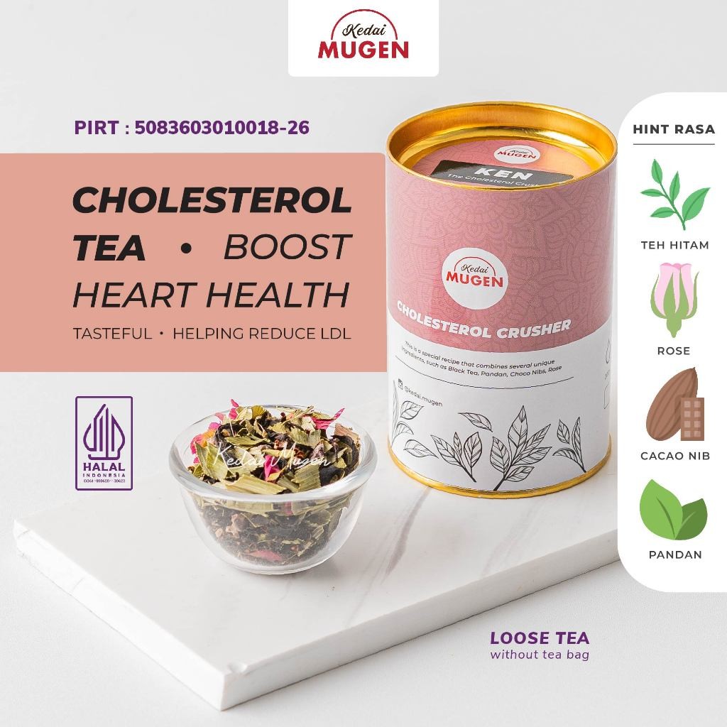 

Kedai Mugen | Artisan Tea Blend - Personal Care Series | Cholesterol Crusher - Black Tea Pandan 30g