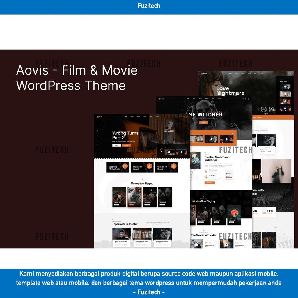 TEMA WORDPRESS BOOKING MOVIE FILM TICKETS - AOVIS   D5825
