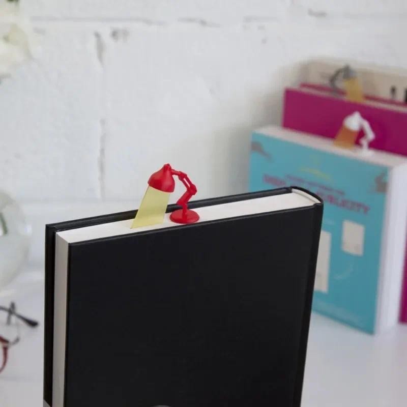 

1pcs Table Lamp Modeling Reading Bookmark Portable Notepad Novel Memo Page Clip Multifunctional Office Document Marking Paging