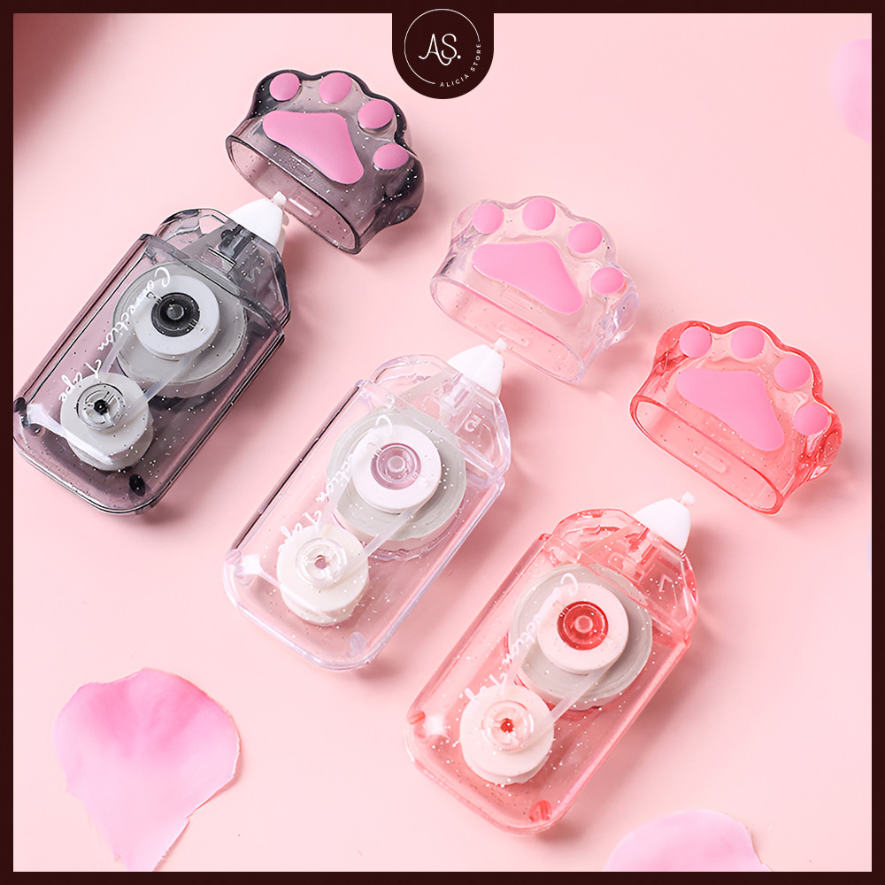 

AS Tip Ex Pita Koreksi Bentuk Telapak Kaki Kucing Transparan Correction Tape