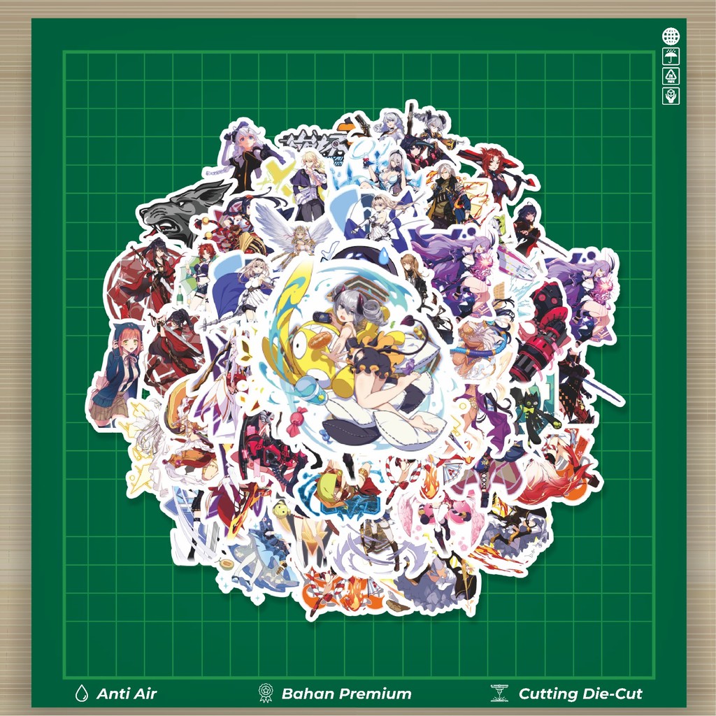 

HOT 50 PCS STIKER Stiker Anime Honkai Impact Stiker Fashion Cars Decal Dingin Kartu Album Custom Vinyl Anti Air- Sticker Aesthetic Buku Journal Koper Casing HP Tablet Laptop Helm Motor Botol Minum