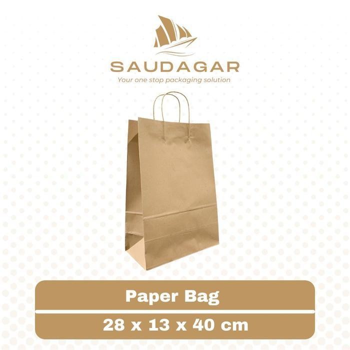 

[PROMO BARANG BARU] 28x13x40 cm Paper Bag / kantong kertas belanja Bergaransi Terlaris