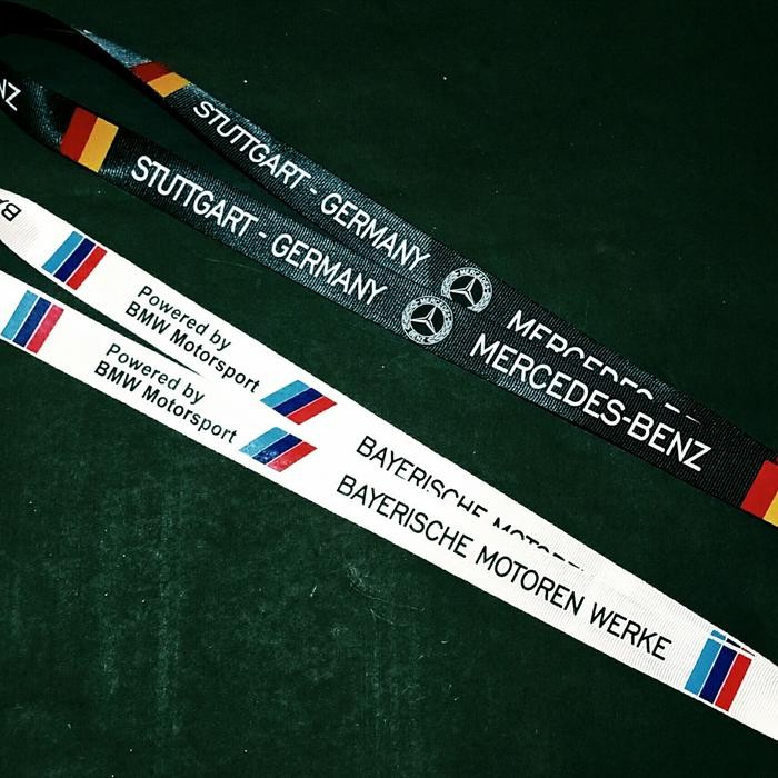 

lanyard tali id BMW Mercedes Benz mercy kalung name tag - Putih, BMW