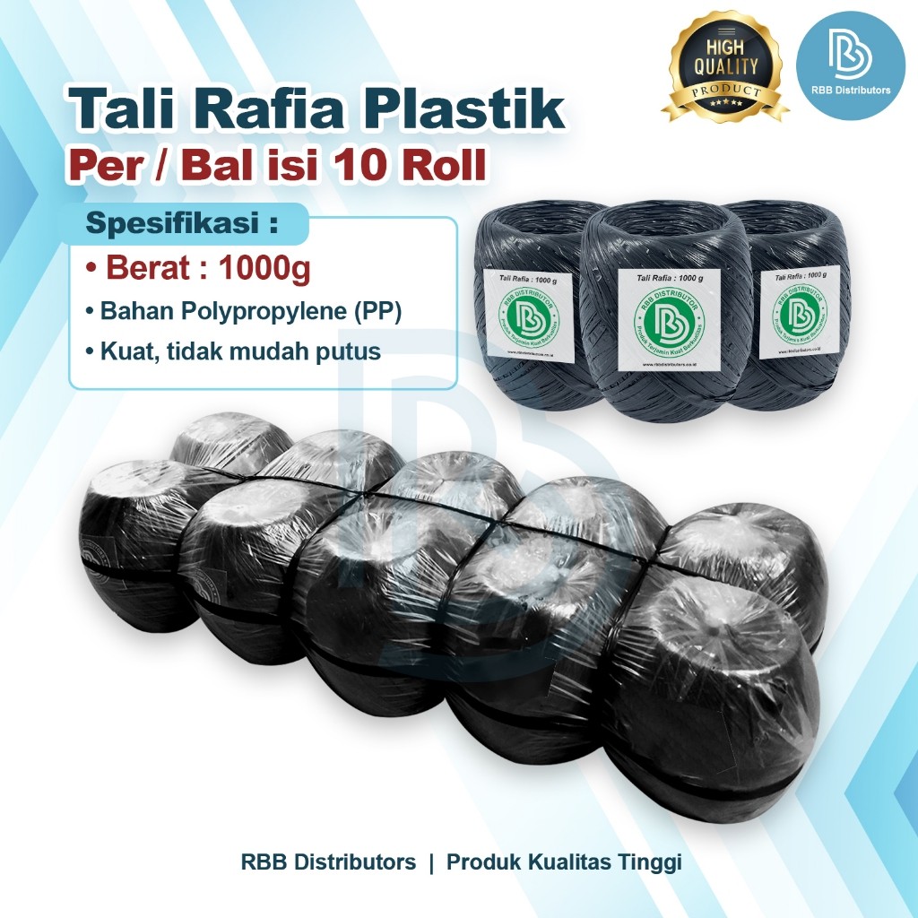 

Tari Rafia 1 Bal Isi 10 Pcs Tali Plastik Hitam Tali Hitam 1 Kg FullCO