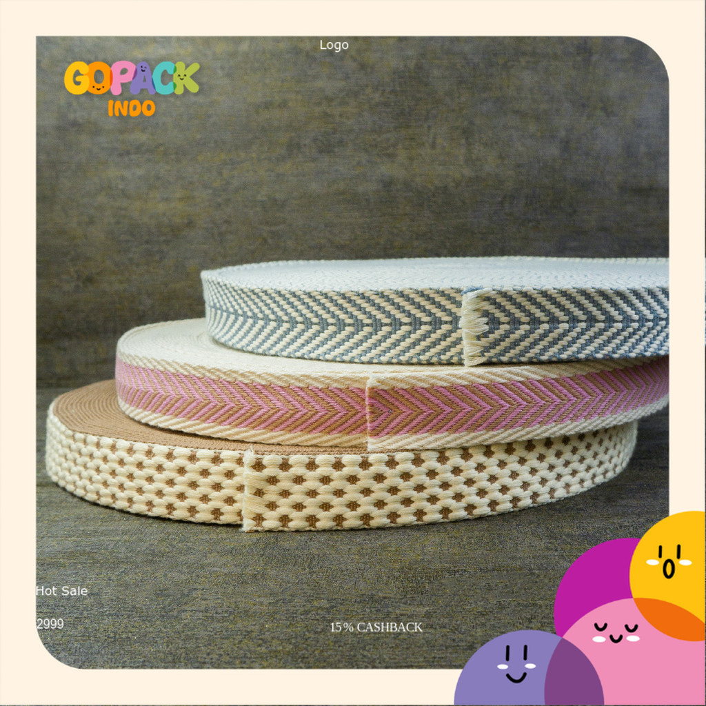 Tali Tas Bisban Tali webing Lebar 4cm Panjang 1 meter Tali Tas Bahan Per Meter Tali Webbing