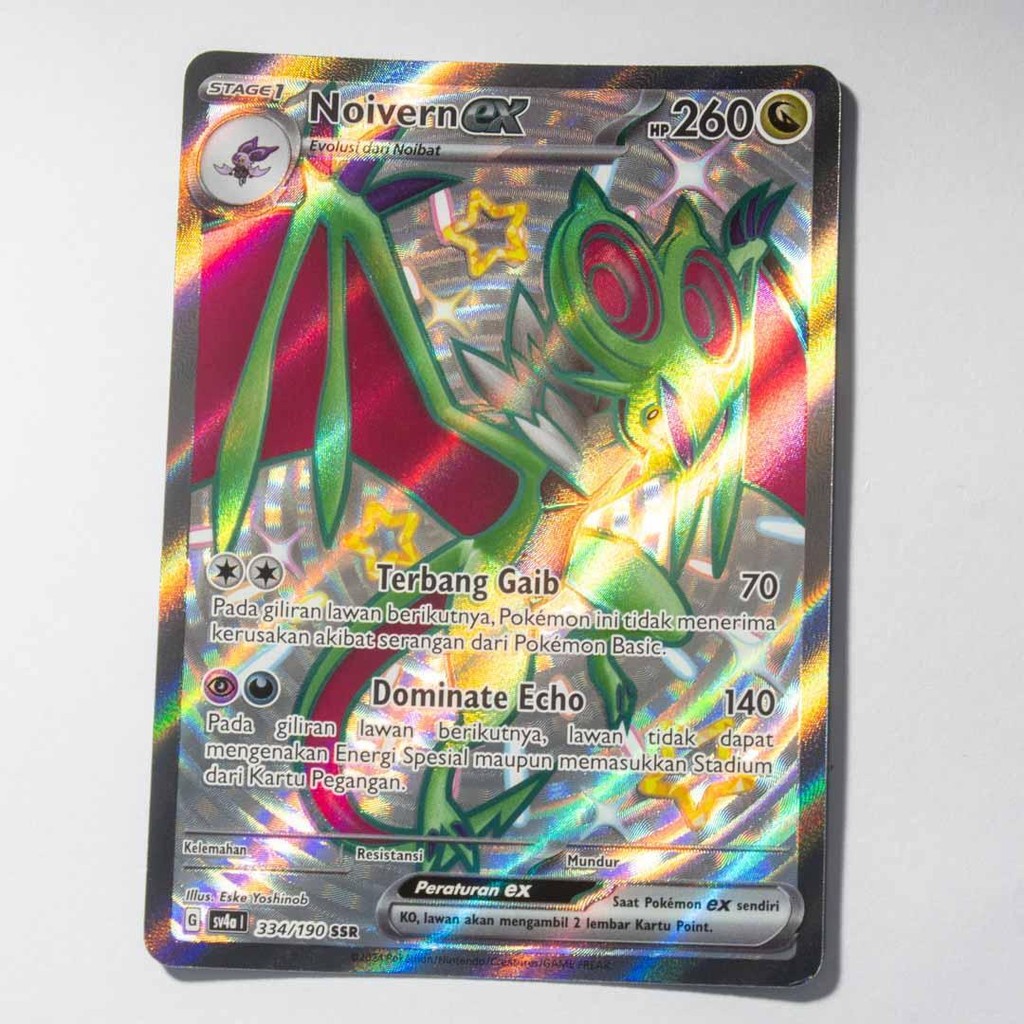 Noivern EX SSR 334/190 SV4a Harta Berkilau EX Kartu Pokemon TCG Original Indonesia
