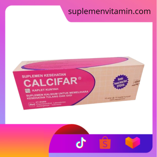 Calcifar Suplemen Vitamin Mineral untuk Ibu Hamil dan Menyusui Original Ifars - Box isi 100 Kaplet