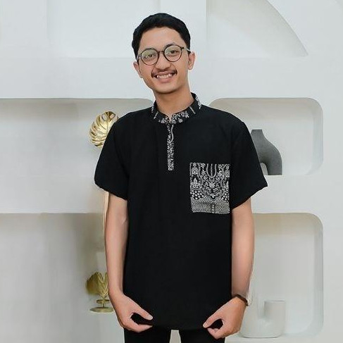 Kemeja Koko El Rumi Pria Dewasa Lengan Pendek