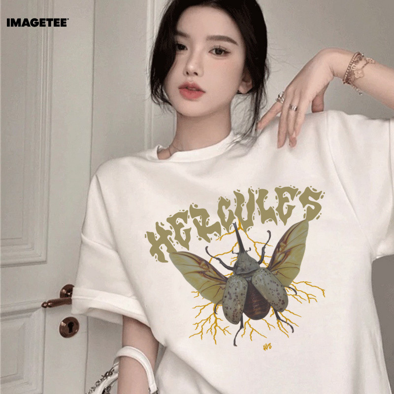 Oversize Tshirt Kumbang Hercules Kaos Distro Pria & Wanita Atasan lengan pendek streetwear boy & wom