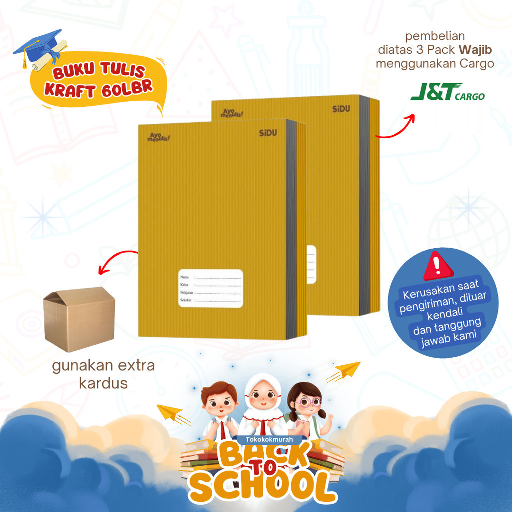 

BUKU TULIS SIDU 60 LEMBAR SAMPUL COKLAT 10 PCS / PACK MURAH