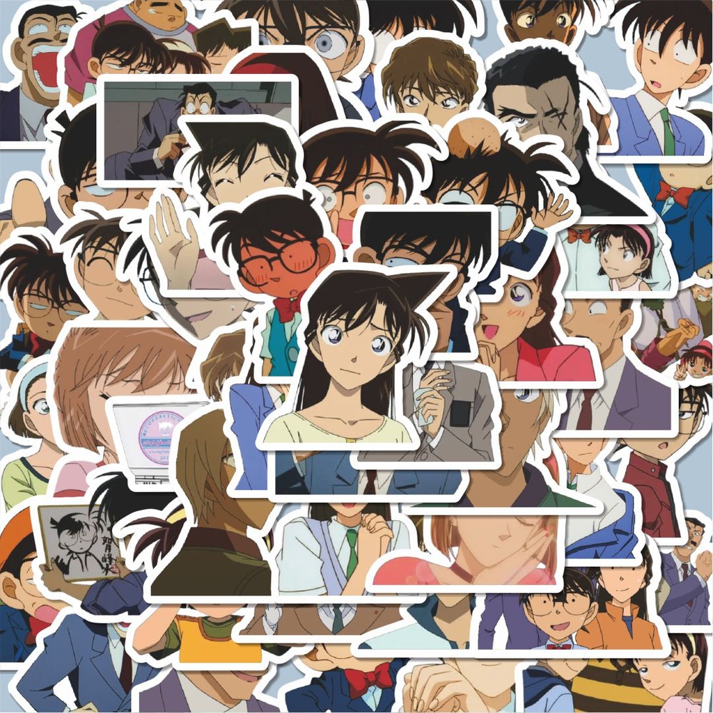 

100PCS Lucu Stiker Anime Detective Conan V2 Stiker Aesthetic Stiker Anti Air Stikers Berperekat Waterproof sticker decal buat Motor Helm Buku Journal Koper Casing HP Laptop Botol Minum Hadiah anak