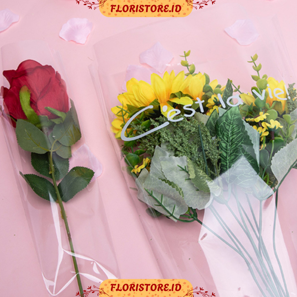 

DAISY FLOWER FUNNEL OPP / KANTONG PLASTIK BUNGA / FLOWER SLEEVE / CORONG BUKET BUNGA / FLORIST SUPPLY