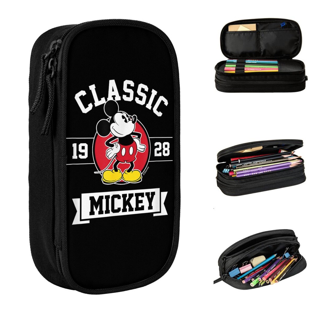 

Mickey Mouse Est 1928 Pencil Case Cartoon Cute Pencilcases Pen Box Big Capacity Pencil Bags School Supplies Zipper Stationery