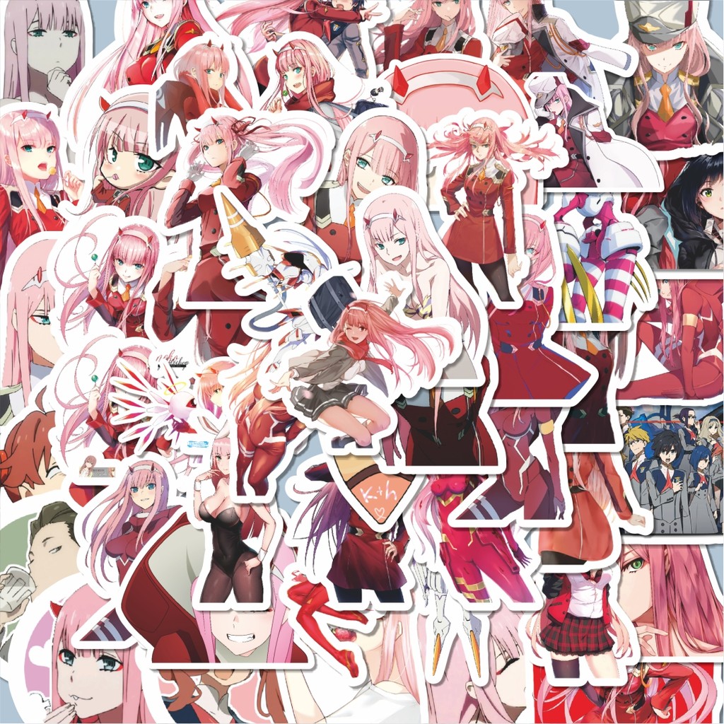 

100PCS Lucu Stiker Anime Darling in the Franxx Stiker Aesthetic Stiker Anti Air Stikers Berperekat Waterproof sticker decal buat Motor Helm Buku Journal Koper Casing HP Laptop Botol Minum Hadiah anak