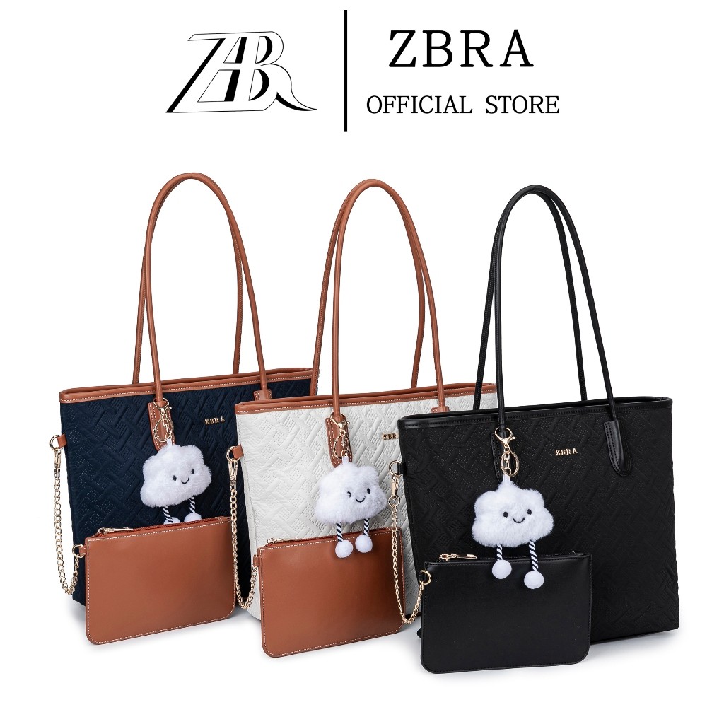 [ New Arrival ] ZBRA Totebag Wanita Tas Kantor Jinjing Ashley Charles Tote Bag Large For Women #8867