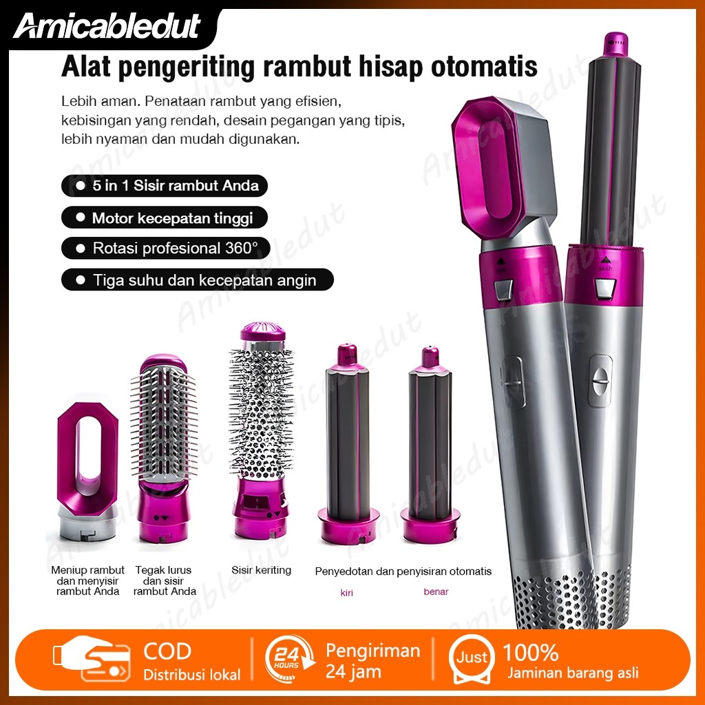 【Ready & COD】Hair Dryer 5 in 1 Professional Perawatan Salon Alat Pengering Rambut Mini Hair Dryer Lo