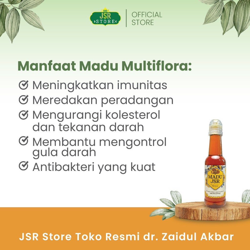 

JAMIN MURAH !!!MADU JSR Multiflora dr Zaidul Akbar - Madu Murni Asli 360gr(BISA LANGSUNG ORDER)