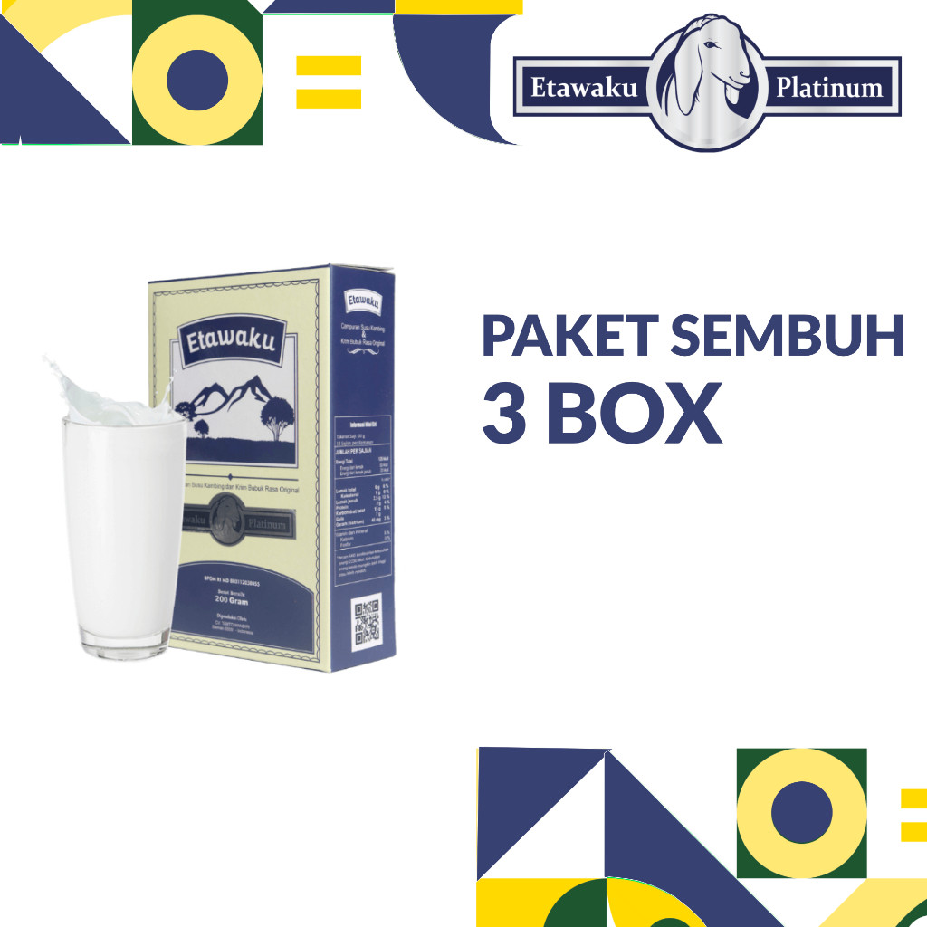 

Madre Etawaku Platinum Susu Kambing Etawa Mengatasi Masalah Pernafasan dan Tulang Sendi Paket 3 Box