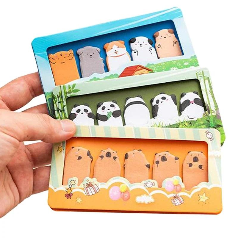 

Cute Animals Special-shaped Sticky Notes 150sheets Kawaii Cartoon Memo Pad Bookmark Flags Index Tab Stickers Stationery