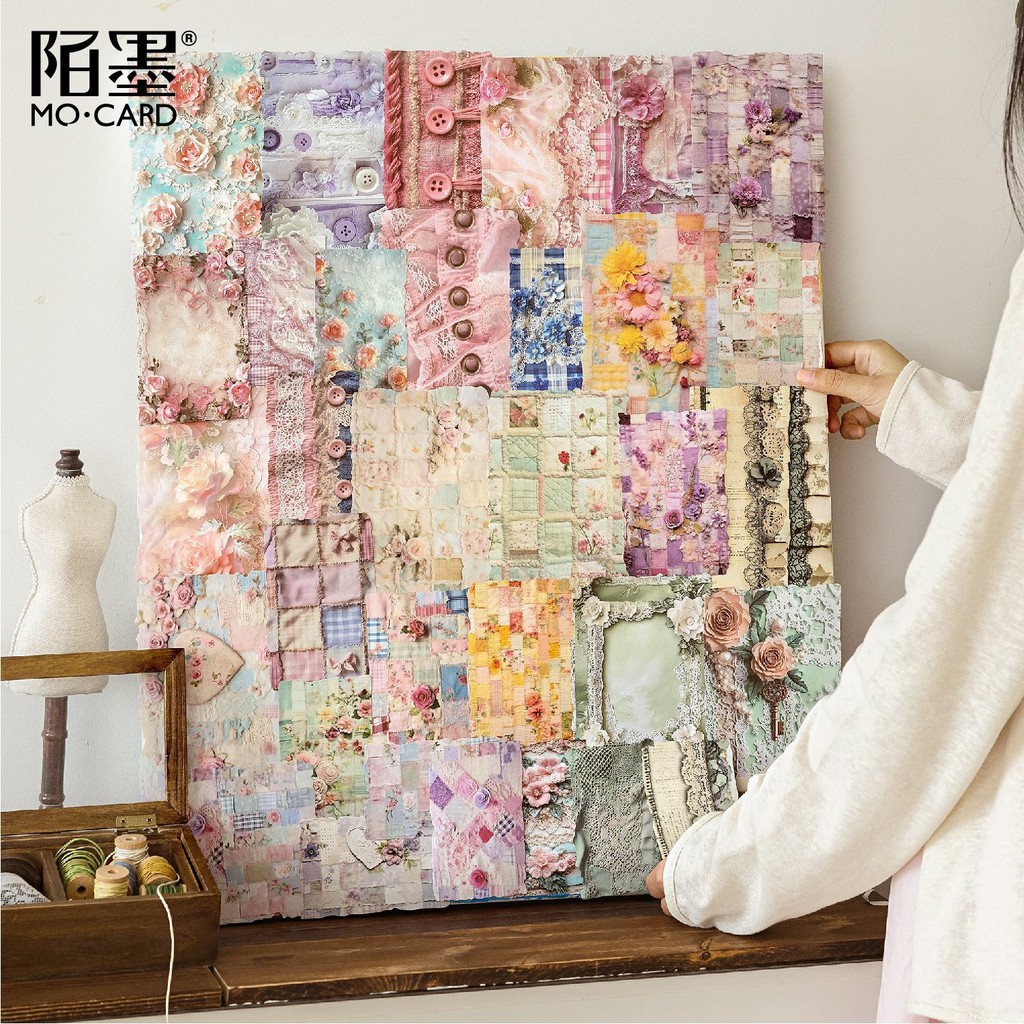 

20pcs/lot Memo Pads Material Paper Classical Private Collection Junk Journal Scrapbooking paper Background Decoration stationery