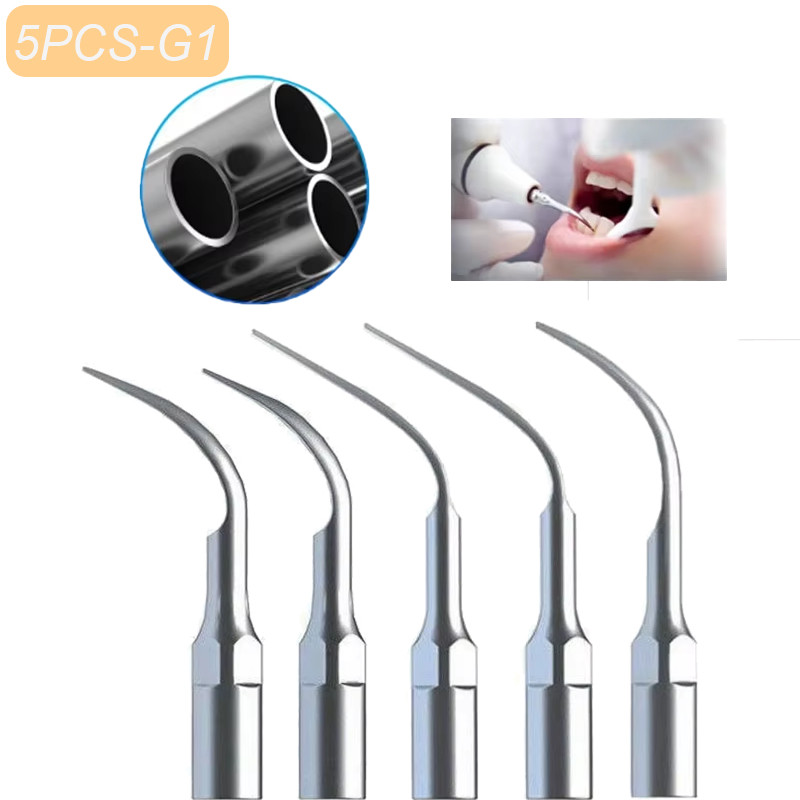 Gigi 5Pcs Dental Ultrasonic Scaler Tip Handpiece Scaling Tip Periodontics Endodontics Fit EMS Woodpe