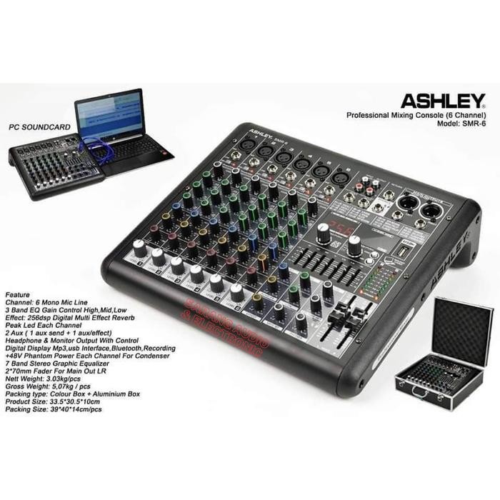 mixer audio ASHLEY SMR 6 original 6 channel SMR6 SMR-6