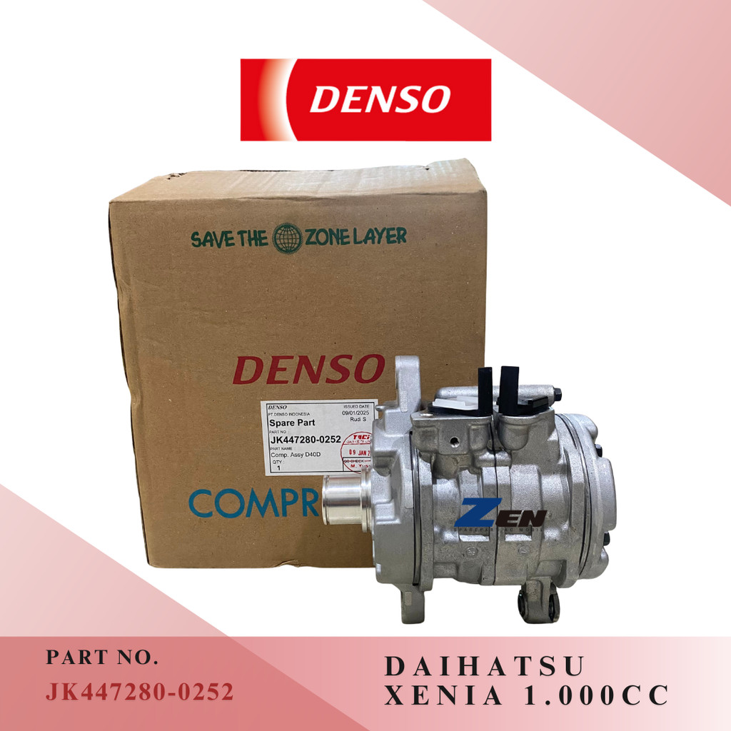 COMPRESSOR KOMPRESOR DAIHATSU XENIA GRAND MAX 1.0CC ESCUDO 1.6CC DENSO ASLI JK447280-0252