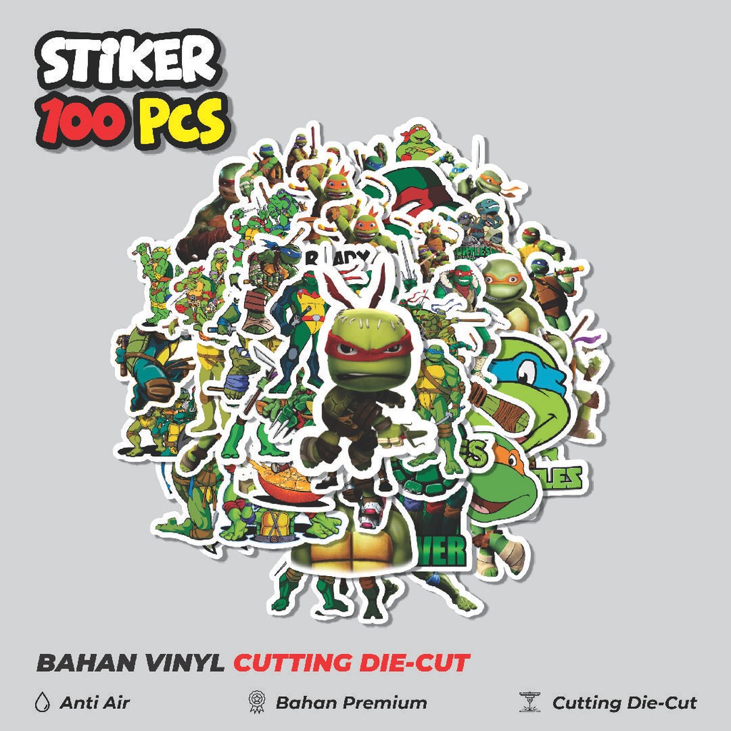 

Terbaru! 50 pcs Stiker Teenage Mutant Ninja Turtles Series [ Seri Kura Kura Ninja] Dekorasi Lucu Kreatif untuk Notebook, Skateboard, HP