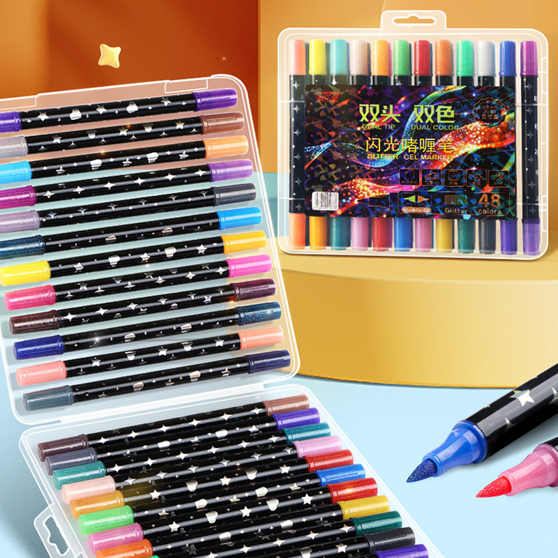 

COD 48 Warna Marker Spidol Akrilik Anak Aman Warna Tidak Pudar & Bisa Ditumpuk DIY