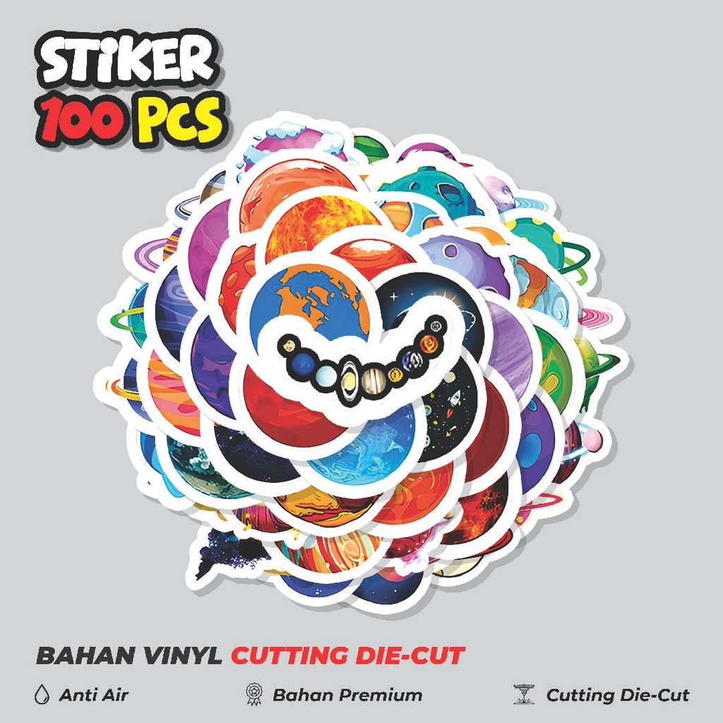 

Terbaru! 50 pcs Stiker Space Universe Planet Cartoon [Kartun Planet Alam Semesta Luar Angkasa] Dekorasi Lucu Kreatif untuk Notebook, Skateboard, HP