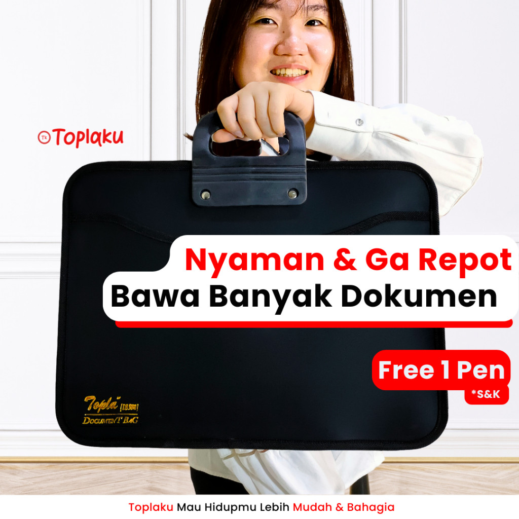 

Tas Map Dokumen Zipper Berkas Anti Air Pria Jinjing Kantor Les Document Bag File Tempat Kerja F4 A4
