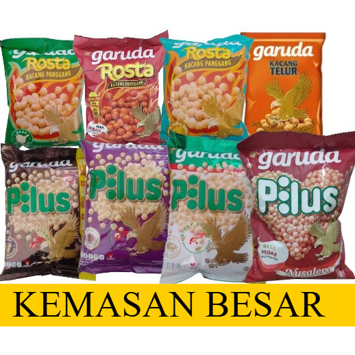 

GARUDA FOOD ROSTA/KACANG TELUR/PILUS KEMASAN BESAR