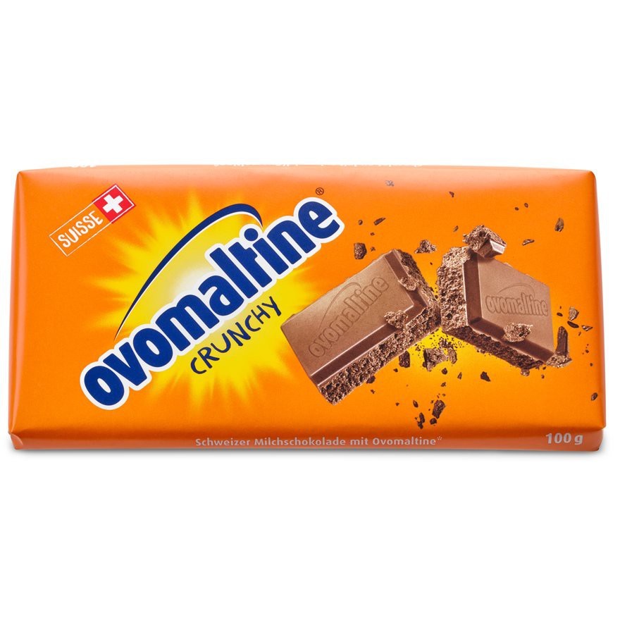 

Cokelat Ovomaltine Crunchy Chocolate Bar asal Swiss Eropa